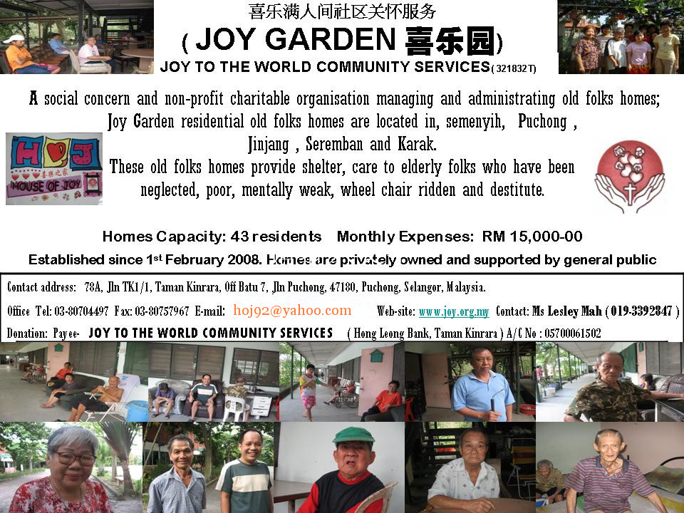 House of Joy, Office (Joy To The World Community Services) 1 House of Joy Pejabat - Perkhidmatan Komuniti Joy To The World